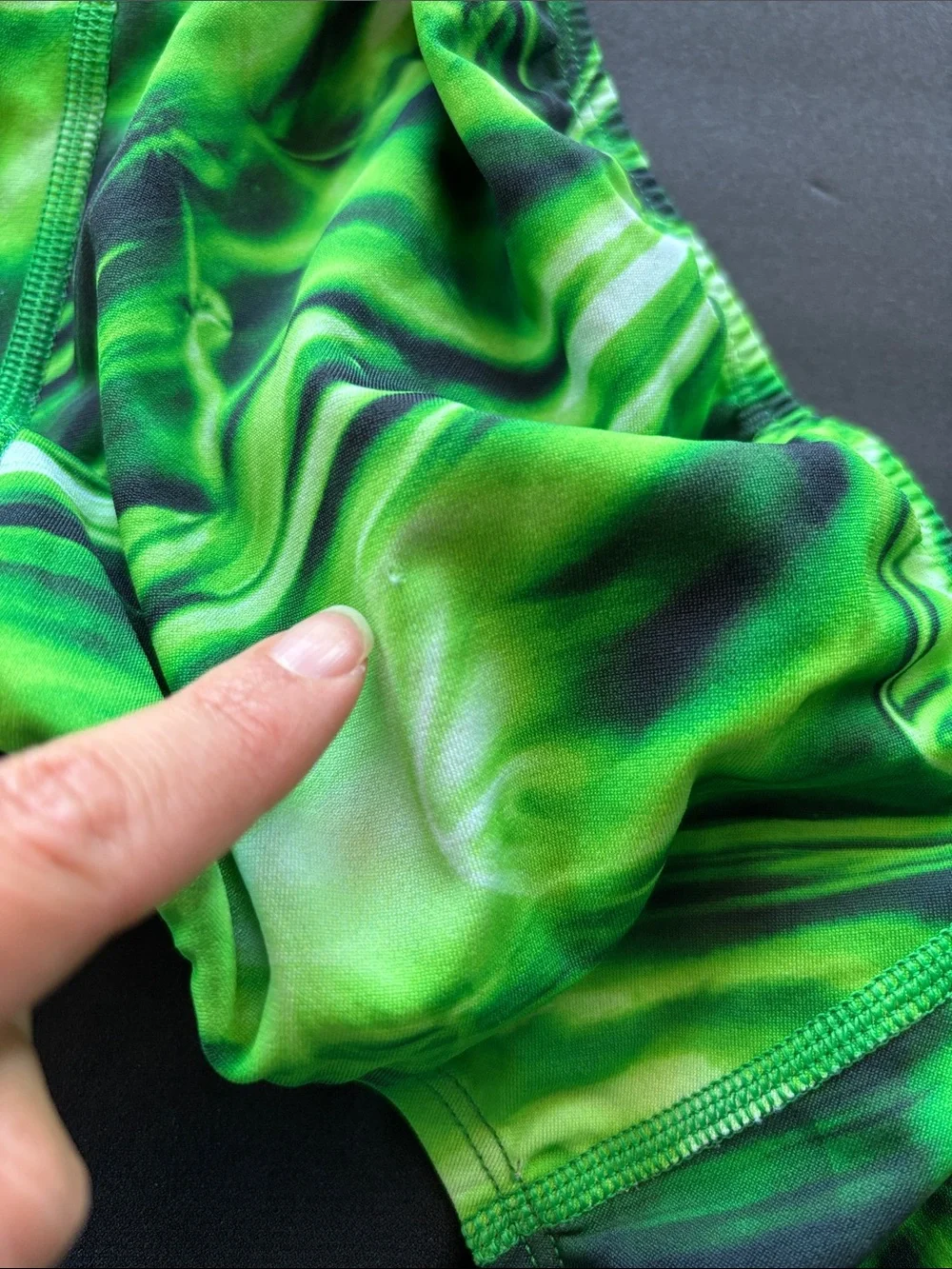 Nike Swim Green and Black Hydrastrong Swimwear One Piece Swimsuit abstract